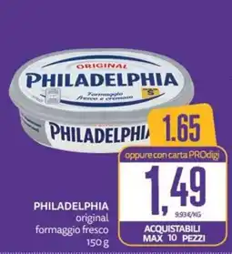 PRO7 Supermercati Philadelphia original formaggio fresco offerta
