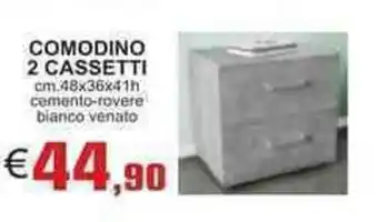 Brickea Comodino 2 Cassetti cm. 48x36x41h offerta