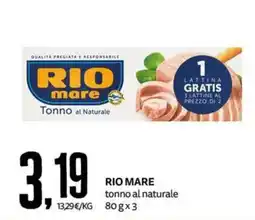 PRO7 Supermercati Rio mare tonno al naturale offerta