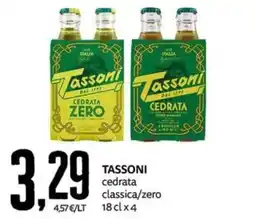 PRO7 Supermercati Tassoni cedrata classica/zero offerta