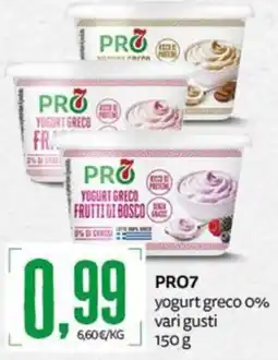PRO7 Supermercati PRO7 yogurt greco 0% offerta