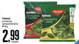 PRO7 Supermercati Findus primavera spinaci/bietoline offerta