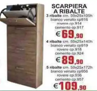 Brickea Scarpiera a Ribalte 3 ribalte offerta