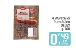 Ottimo Market Wurstel di Puro Suino SELEX offerta