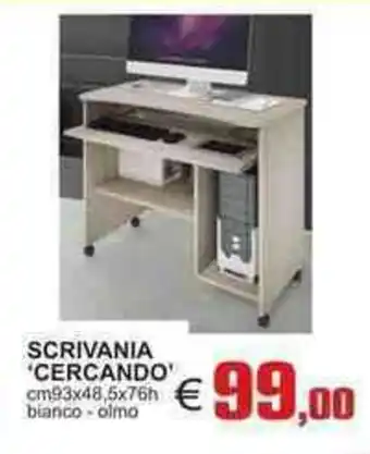 Scrivania "Cercando' cm. 93x48,5x76h