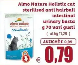 Elite Pet Almo Nature Holistic cat sterilised anti hairball intestinal urinary busta offerta