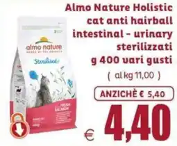 Elite Pet Almo Nature Holistic cat anti hairball intestinal - urinary sterilizzati offerta