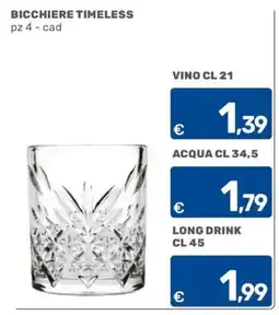 C+C Cash and Carry Bicchiere timeless offerta