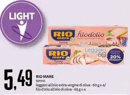 PRO7 Supermercati Rio mare tonno leggero all'olio extra vergine di oliva offerta