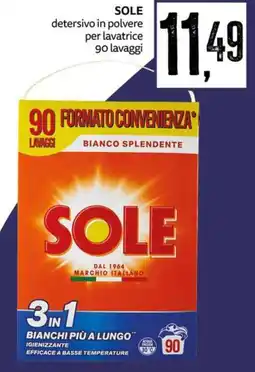 PRO7 Supermercati Sole detersivo in polvere per lavatrice offerta