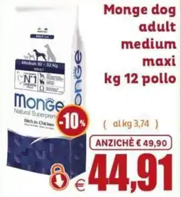 Elite Pet Monge dog adult medium maxi offerta