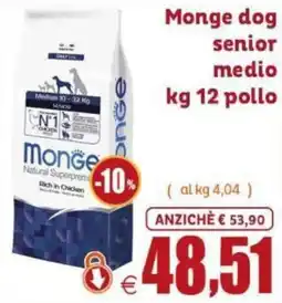 Elite Pet Monge dog senior medio pollo offerta