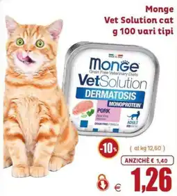 Elite Pet Monge Vet Solution cat Dermatosis offerta