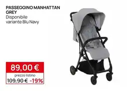Prenatal Passeggino Manhattan Grey offerta