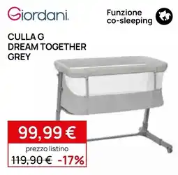 Prenatal Giordani Culla G Dream Together Grey offerta