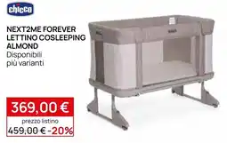 Prenatal Chicco Next2Me Forever Lettino Cosleeping Almond offerta