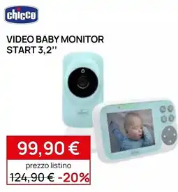Prenatal Chicco video baby monitor start 3,2" offerta