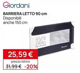 Prenatal Giordani Barriera letto 90 cm offerta