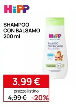 Prenatal Shampoo con balsamo Hipp offerta