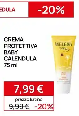 Prenatal Crema protettiva baby calendula Weleda offerta