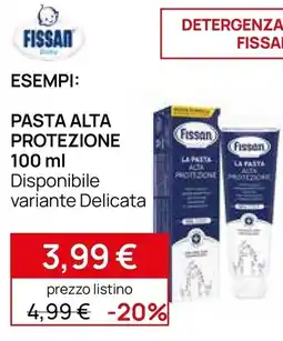Prenatal Pasta alta protezione Fissan offerta