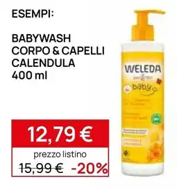 Prenatal Babywash corpo & capelli calendula Weleda offerta