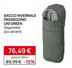 Prenatal Sacco invernale passeggino Uni Green offerta