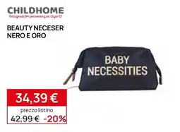 Prenatal Childhome beauty neceser nero e oro offerta