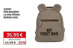 Prenatal Zaino per bambini la mia prima borsa kaki offerta