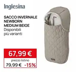 Prenatal Inglesina Sacco Invernale Newborn Medium Beige offerta
