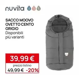 Prenatal Nuvita sacco mooovo ovetto cento grigio offerta