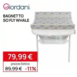 Prenatal Giordani Bagnetto So Fly Whale offerta