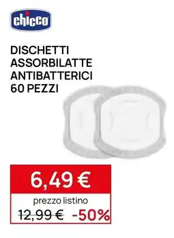 Prenatal Chicco dischetti assorbilatte antibatterici offerta