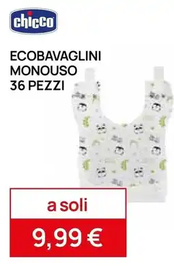 Prenatal Chicco ecobavaglini monouso offerta