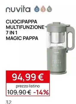Prenatal Nuvita cuocipappa multifunzione 7 in 1 magic pappa offerta