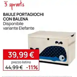 Prenatal Baule portagiochi con balena offerta