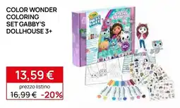Prenatal Color Wonder Coloring Set Gabby's Dollhouse offerta