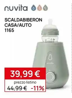 Prenatal nuvita scaldabiberon casa/auto offerta
