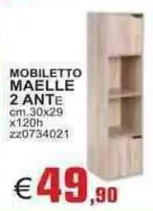 Brickea Mobiletto Maelle 2 Ante cm. 30x29x120h offerta
