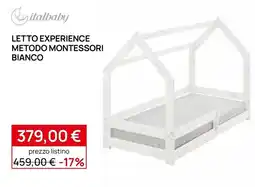 Prenatal Letto experience metodo montessori bianco offerta
