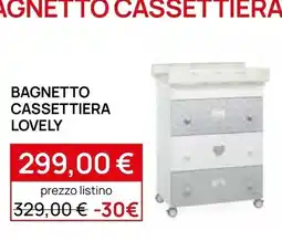 Prenatal Bagnetto cassettiera lovely offerta