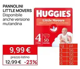 Prenatal Pannolini Huggies Little Movers offerta