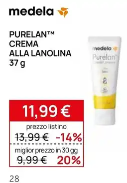 Prenatal medela PURELAN™ CREMA ALLA LANOLINA offerta