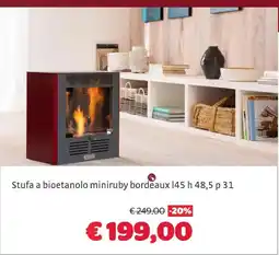 Bricocenter Stufa a bioetanolo miniruby bordeaux offerta