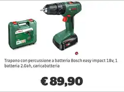 Bricocenter Trapano con percussione a batteria Bosch easy impact 18v offerta