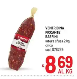 Metro Salame ventricina Raspini offerta