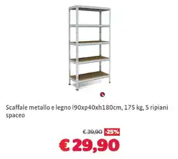 Bricocenter Scaffale metallo e legno spaceo offerta