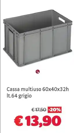 Bricocenter Cassa multiuso grigio offerta