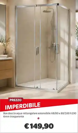 Bricocenter Box doccia aqua rettangolare estensibile offerta