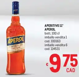 Metro Aperol Aperitivo offerta